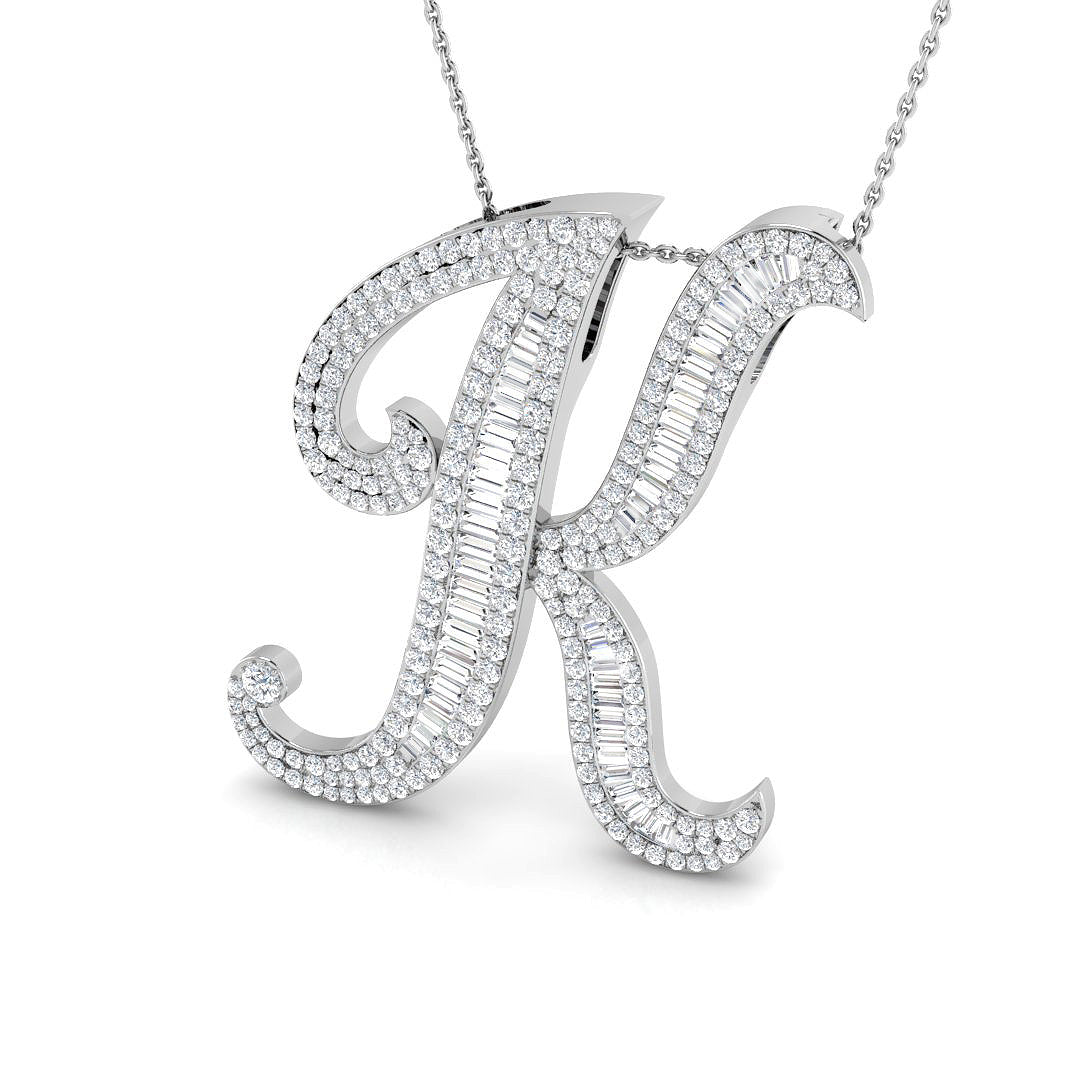 9ct White Gold 2.20ct G SI2 Diamond Pendant