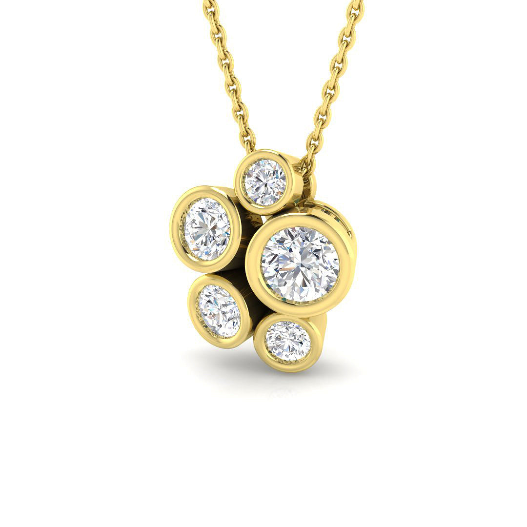 9ct Yellow Gold 0.85ct Laboratory Grown CVD Pendant