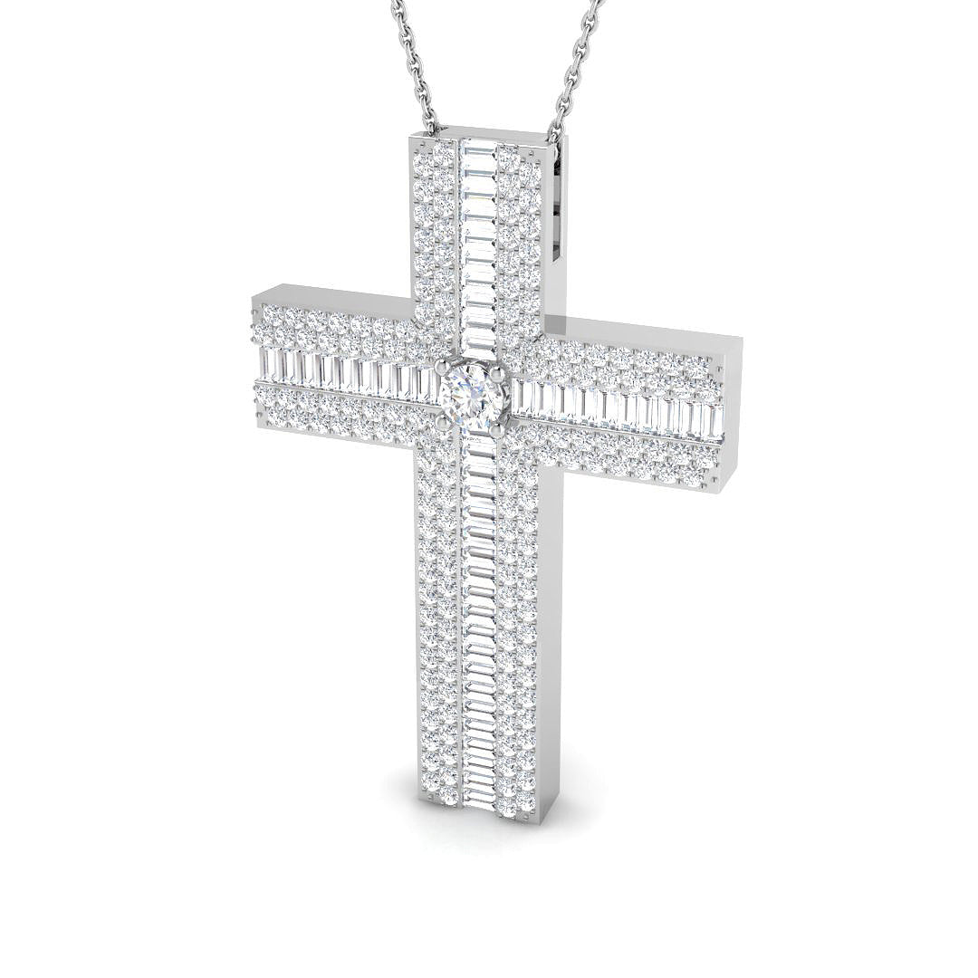 9ct White Gold 2.91ct G SI1 Diamond Pendant