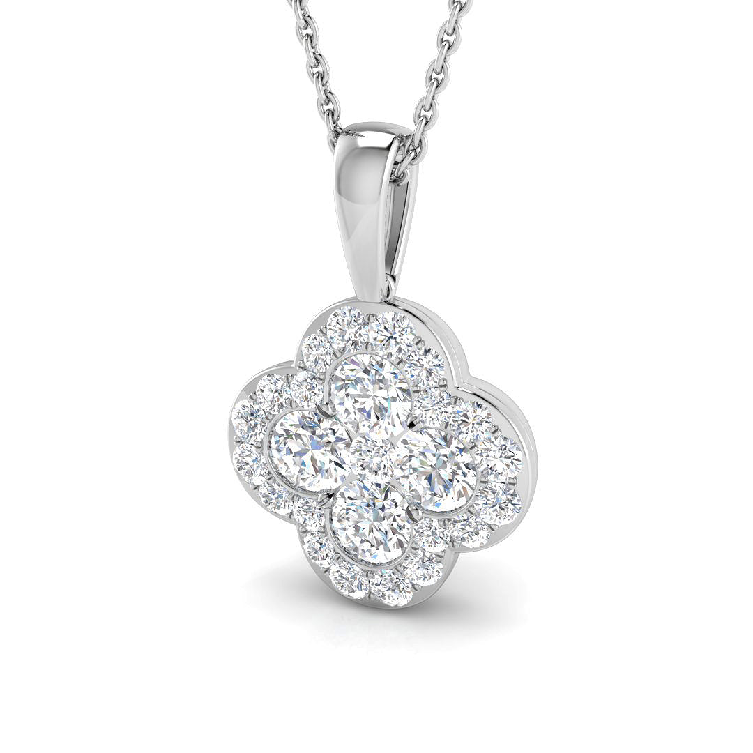 18ct White Gold 1.23ct G SI2 Diamond Pendant