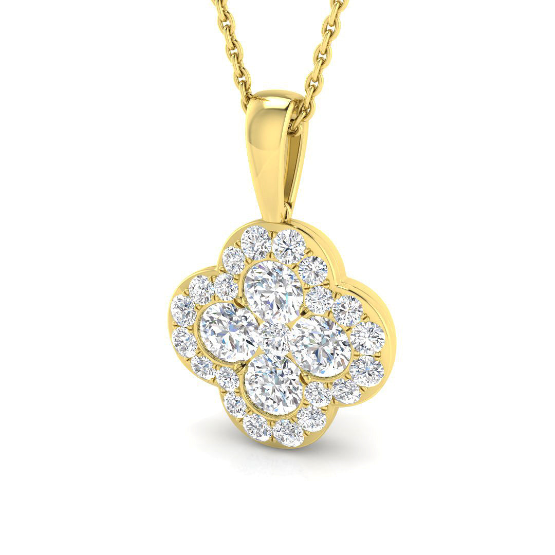 18ct Yellow Gold 1.23ct G SI2 Diamond Pendant