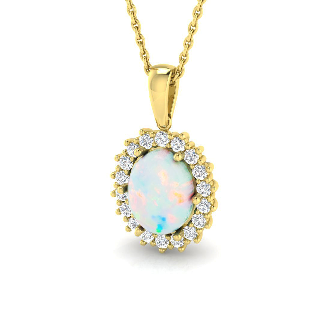 9ct Yellow Gold 1.51ct Opal Pendant