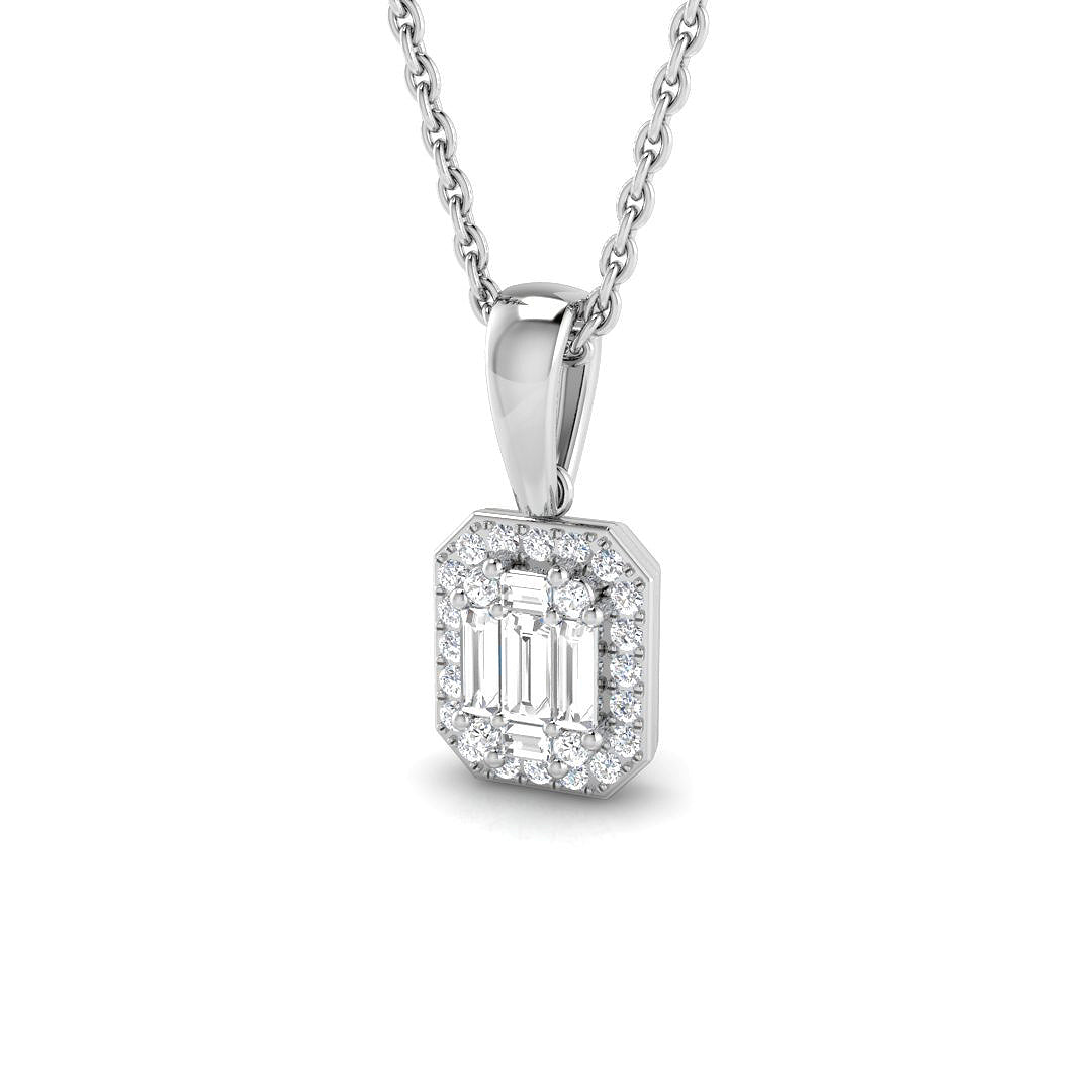 18ct White Gold 0.20ct G SI2 Diamond Pendant