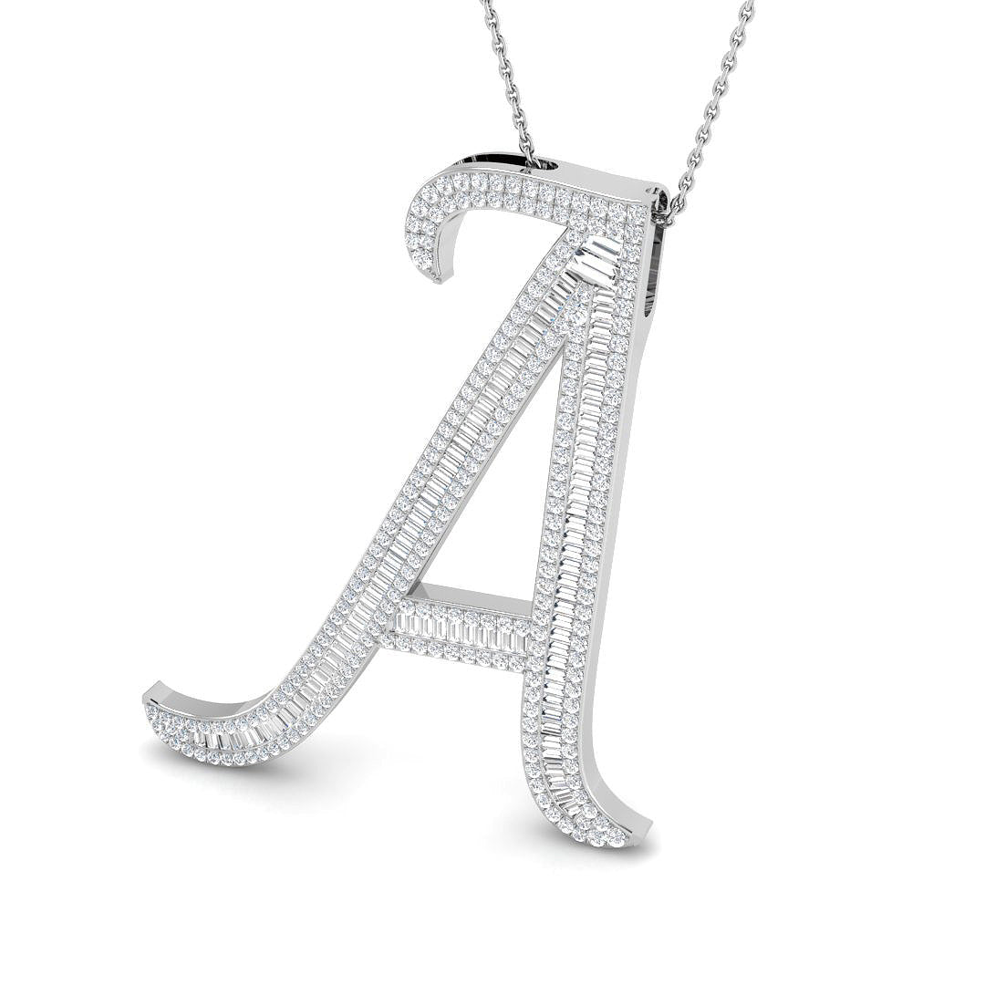9ct White Gold 1.67ct G SI2 Diamond Pendant