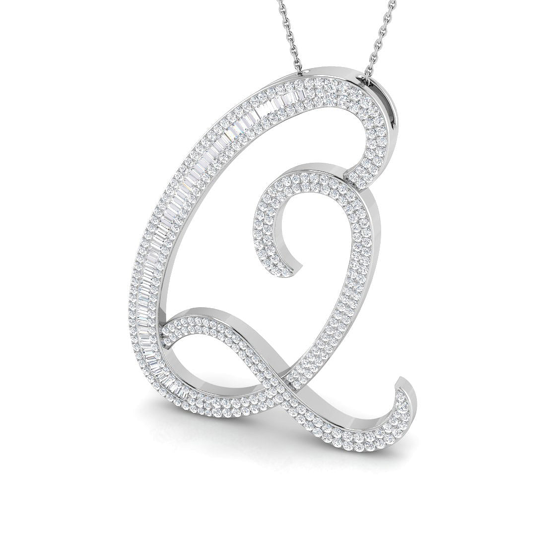 9ct White Gold 1.90ct G SI2 Diamond Pendant