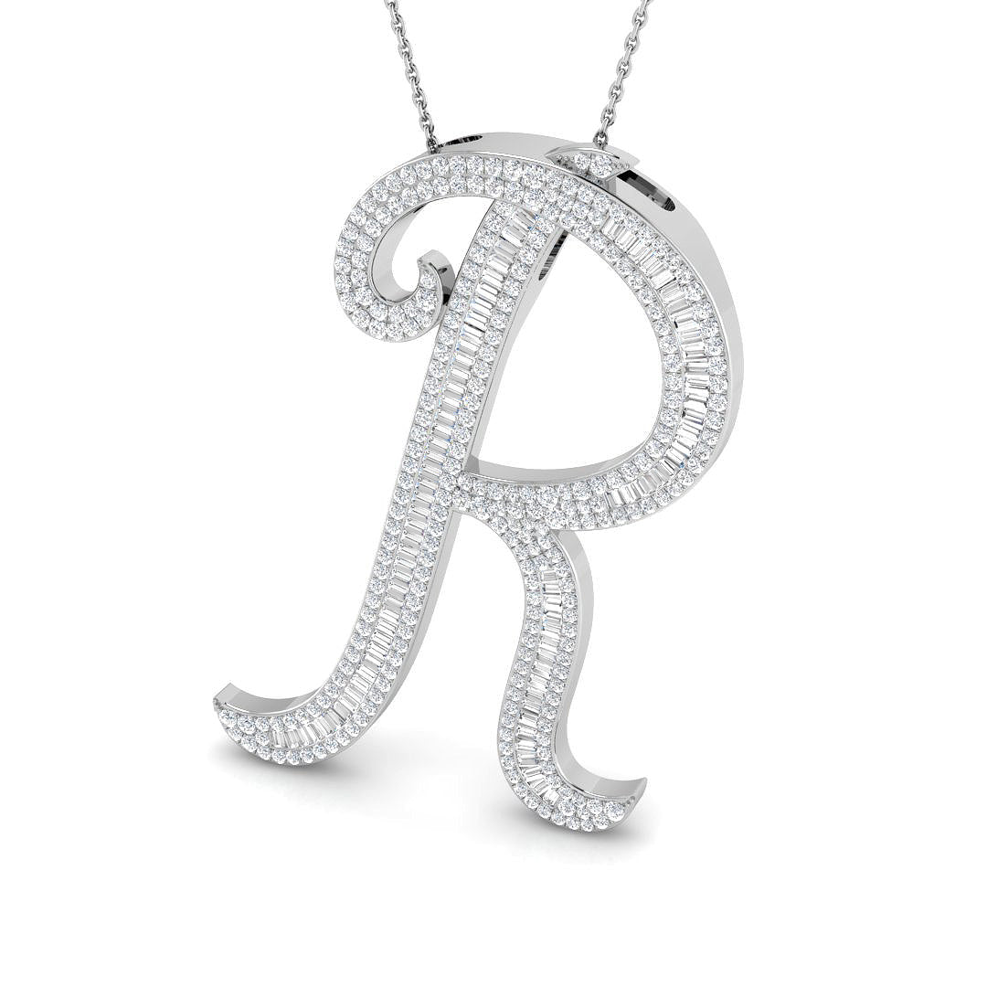 9ct White Gold 1.73ct G SI2 Diamond Pendant