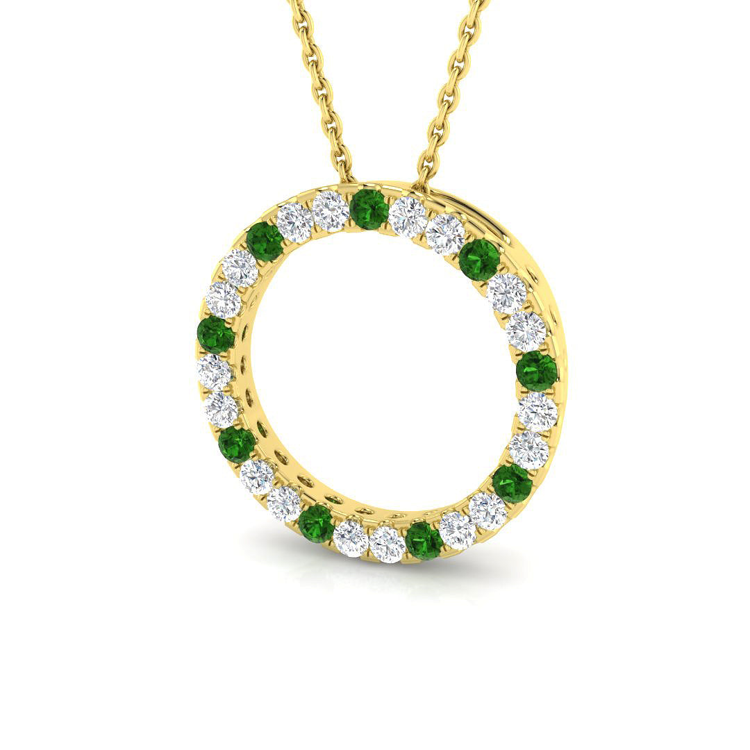 18ct Yellow Gold 0.61ct Tsavorite Pendant
