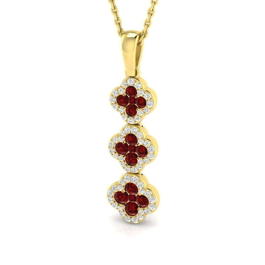 18ct Yellow Gold 0.55ct Ruby Pendant