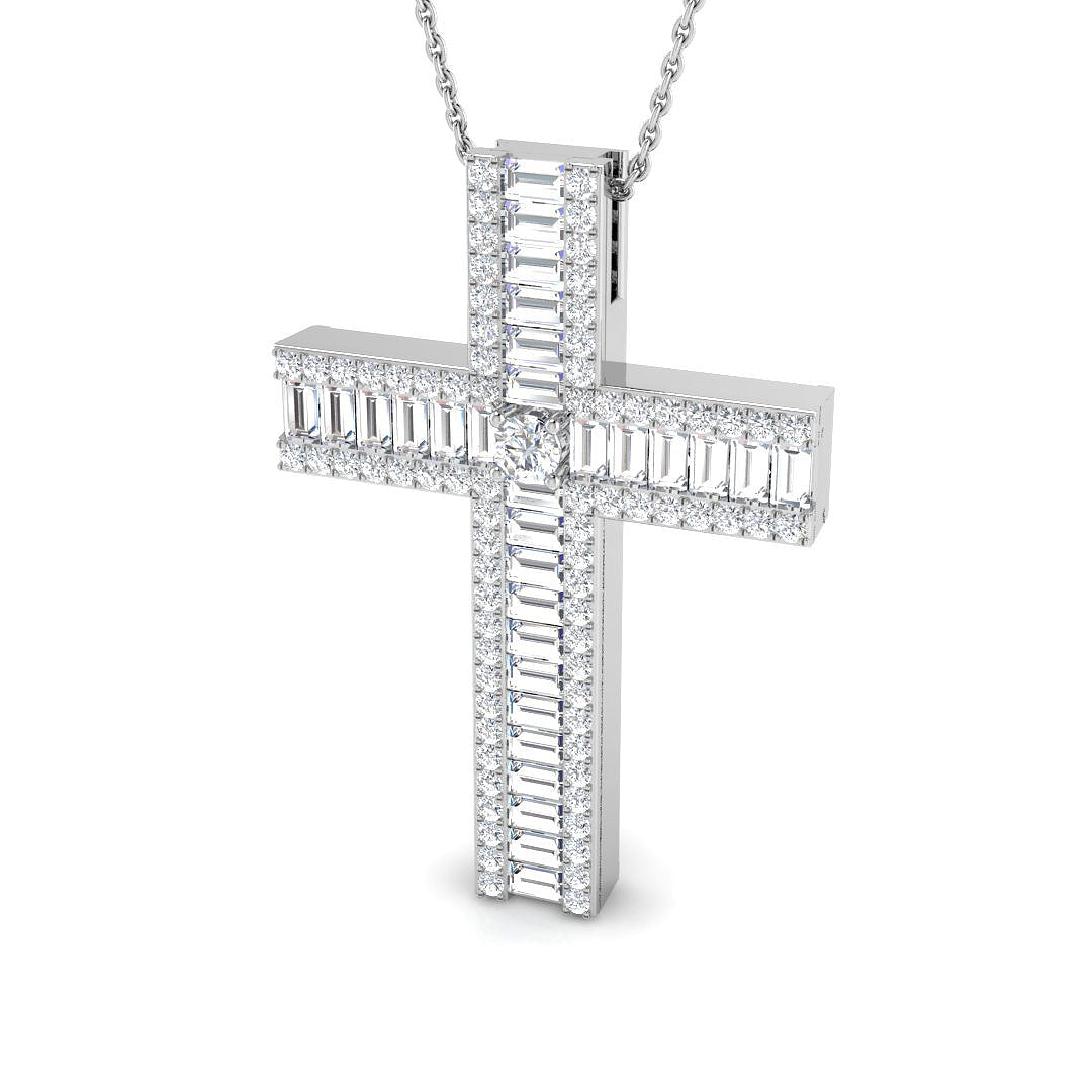 9ct White Gold 2.39ct G SI2 Diamond Pendant