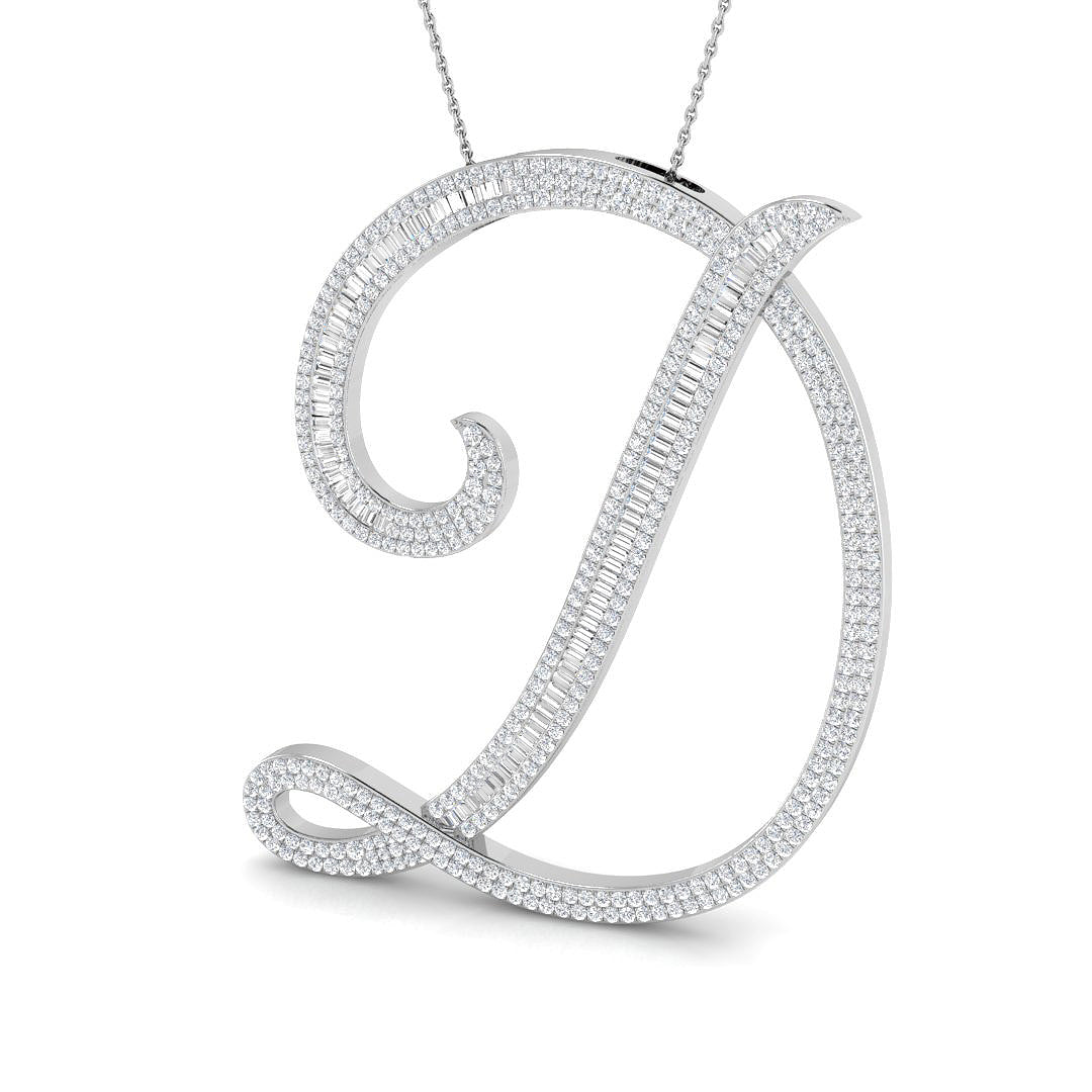 9ct White Gold 2.71ct G SI1 Diamond Pendant