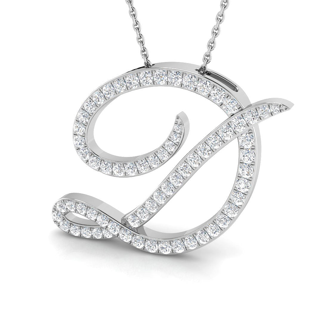 9ct White Gold 0.91ct G SI2 Diamond Pendant