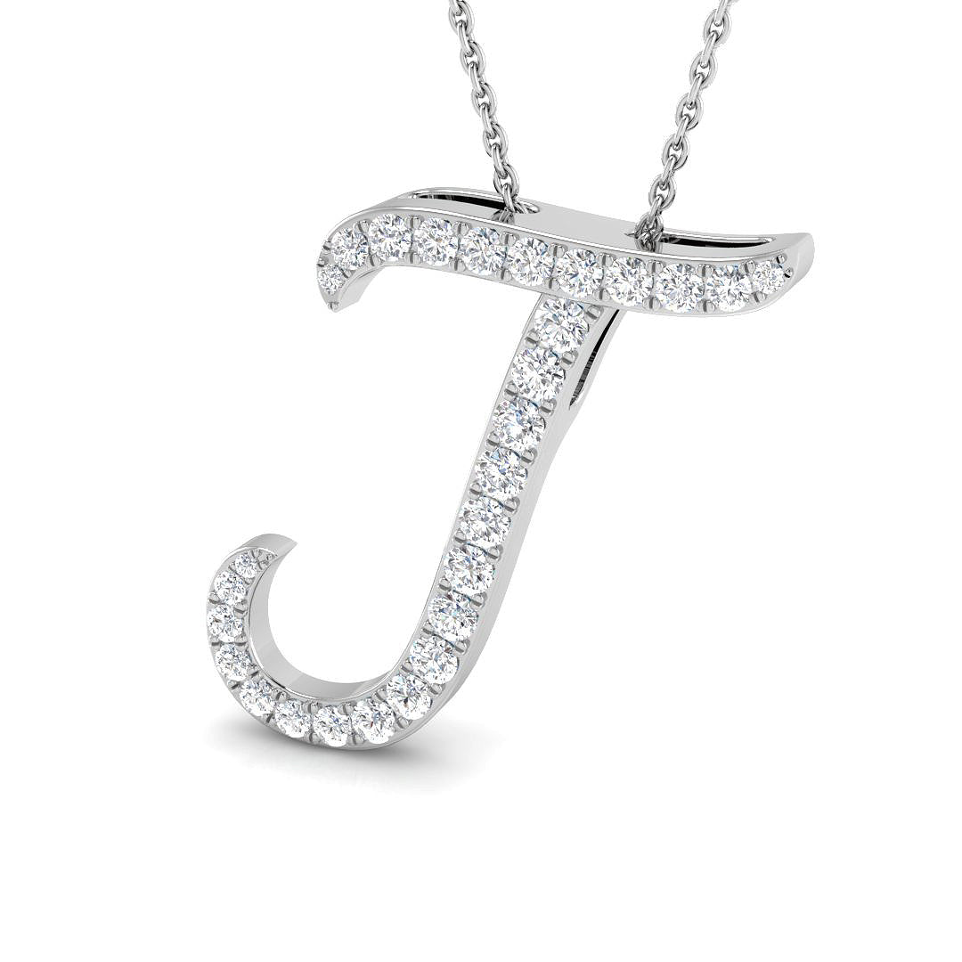 9ct White Gold 0.55ct G SI2 Diamond Pendant