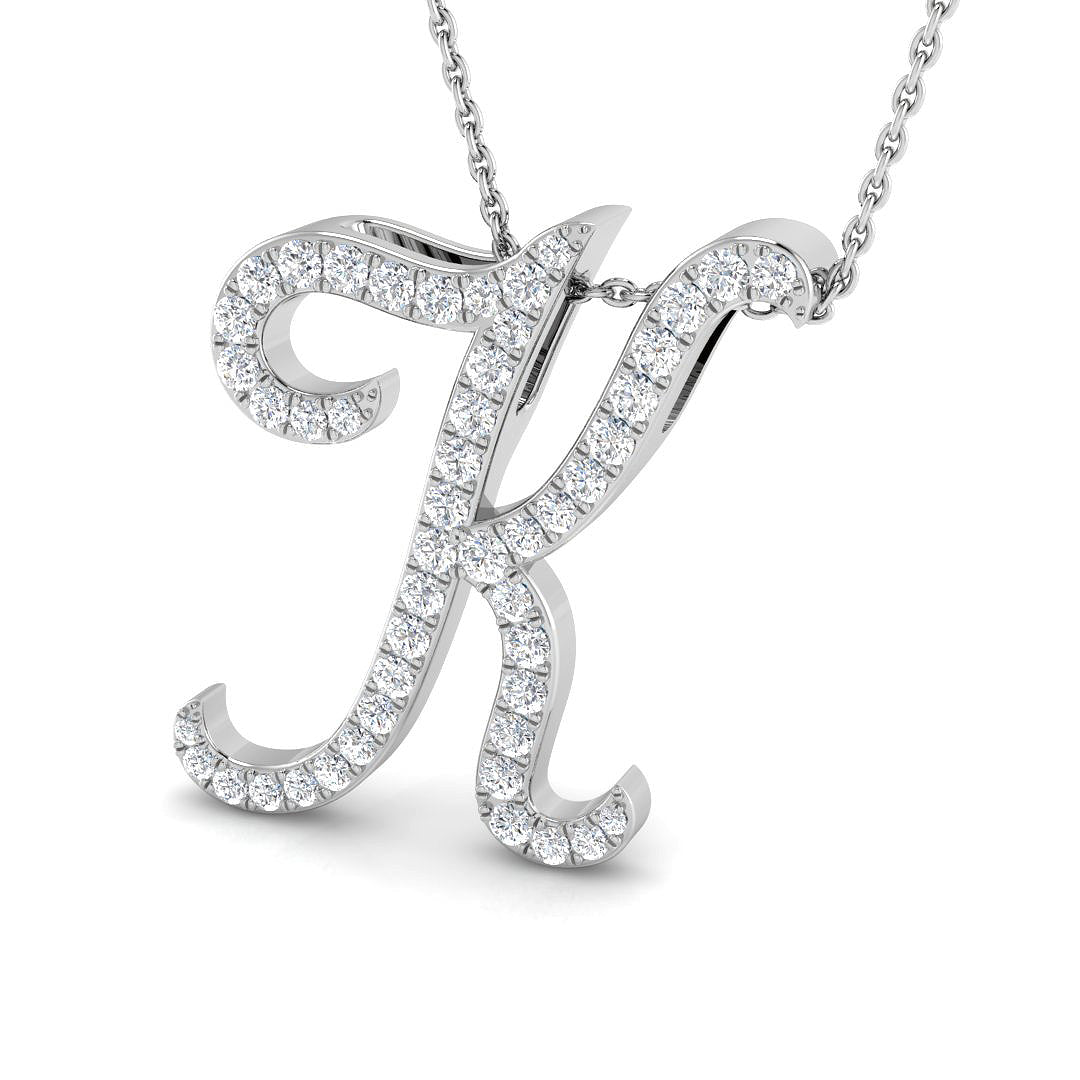9ct White Gold 0.67ct G SI2 Diamond Pendant