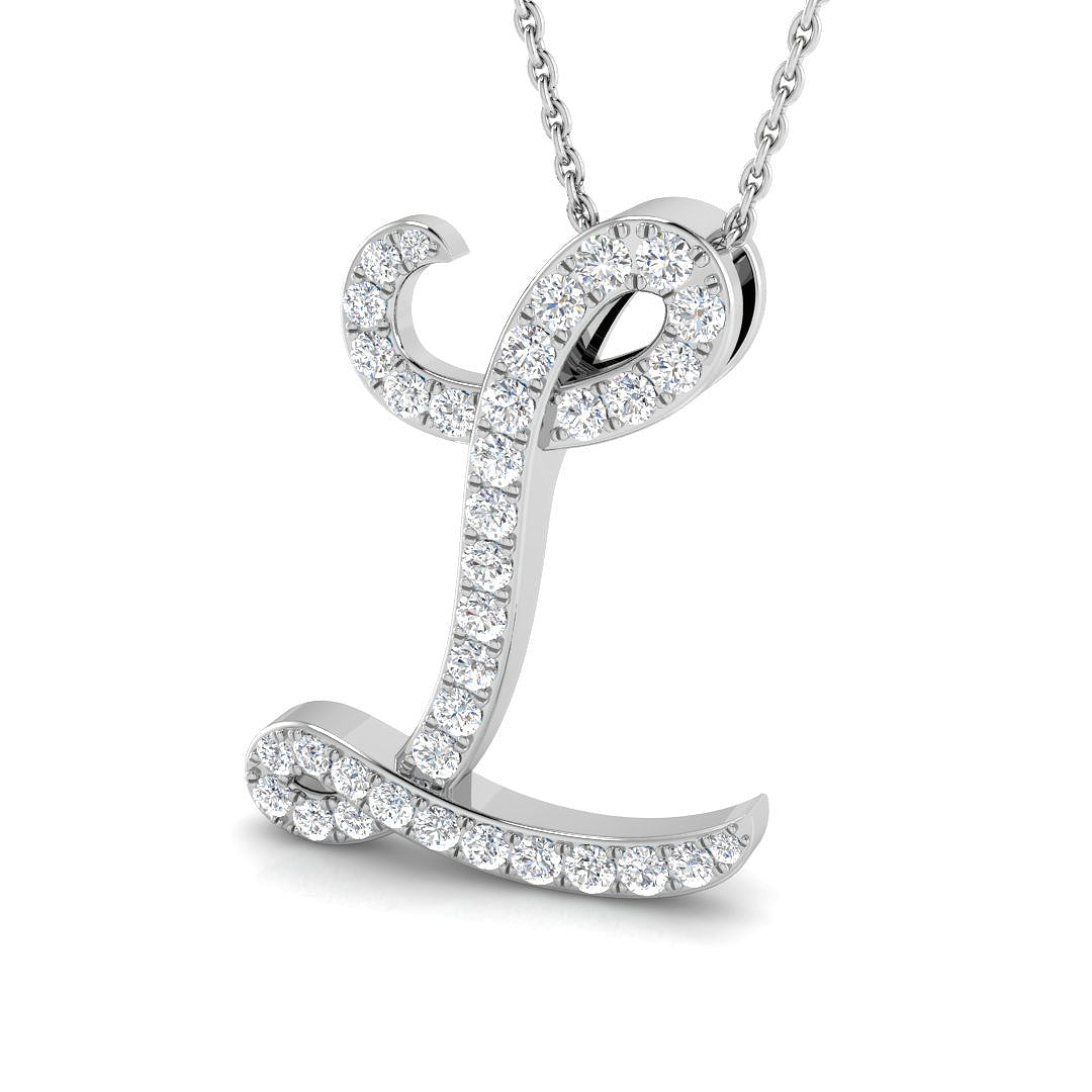 9ct White Gold 0.57ct G SI2 Diamond Pendant