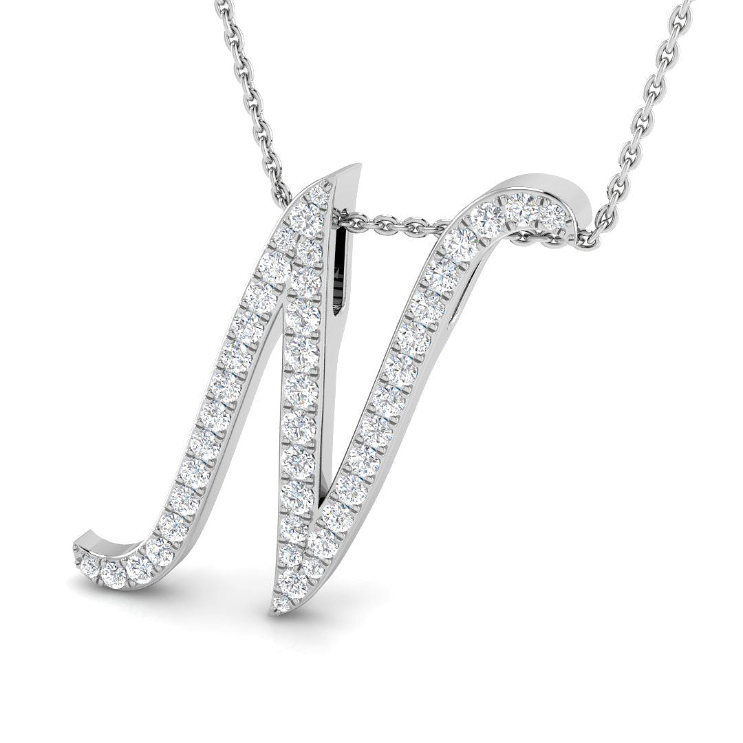 9ct White Gold 0.58ct G SI2 Diamond Pendant