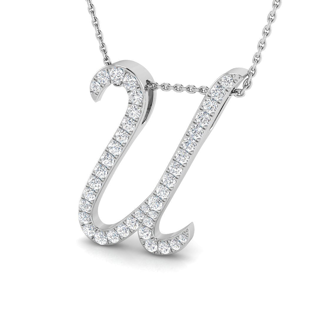 9ct White Gold 0.59ct G SI2 Diamond Pendant