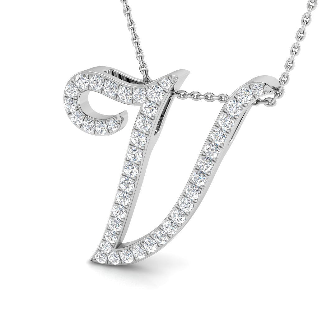 9ct White Gold 0.61ct G SI2 Diamond Pendant