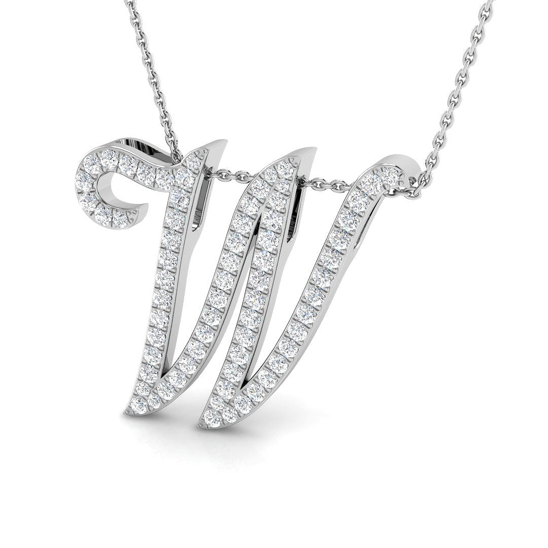 9ct White Gold 0.81ct G SI2 Diamond Pendant