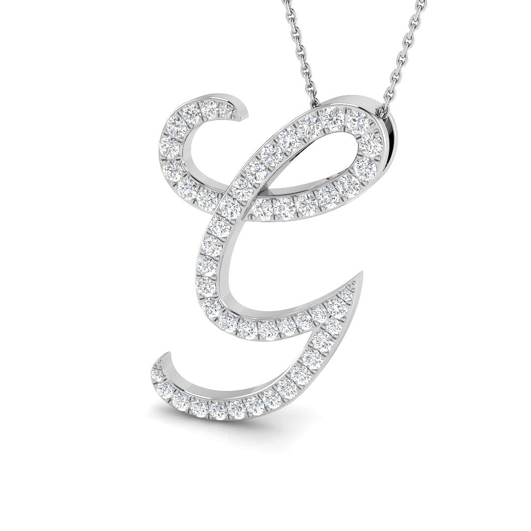 9ct White Gold 1.11ct G SI2 Diamond Pendant