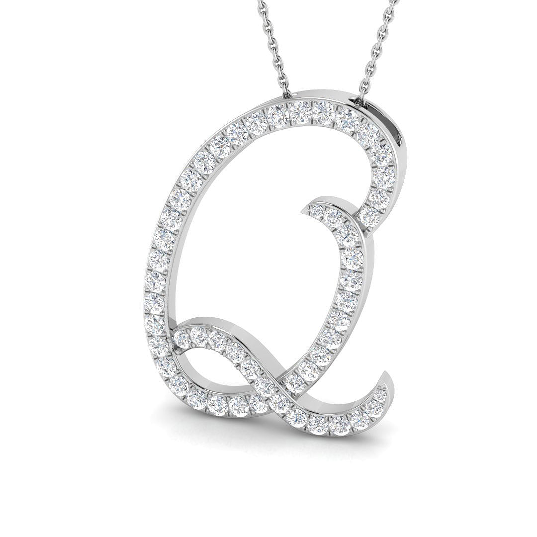 9ct White Gold 1.32ct G SI2 Diamond Pendant