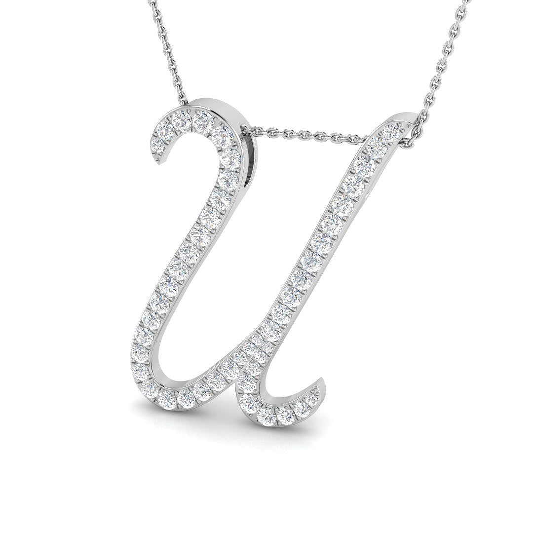9ct White Gold 1.09ct G SI2 Diamond Pendant