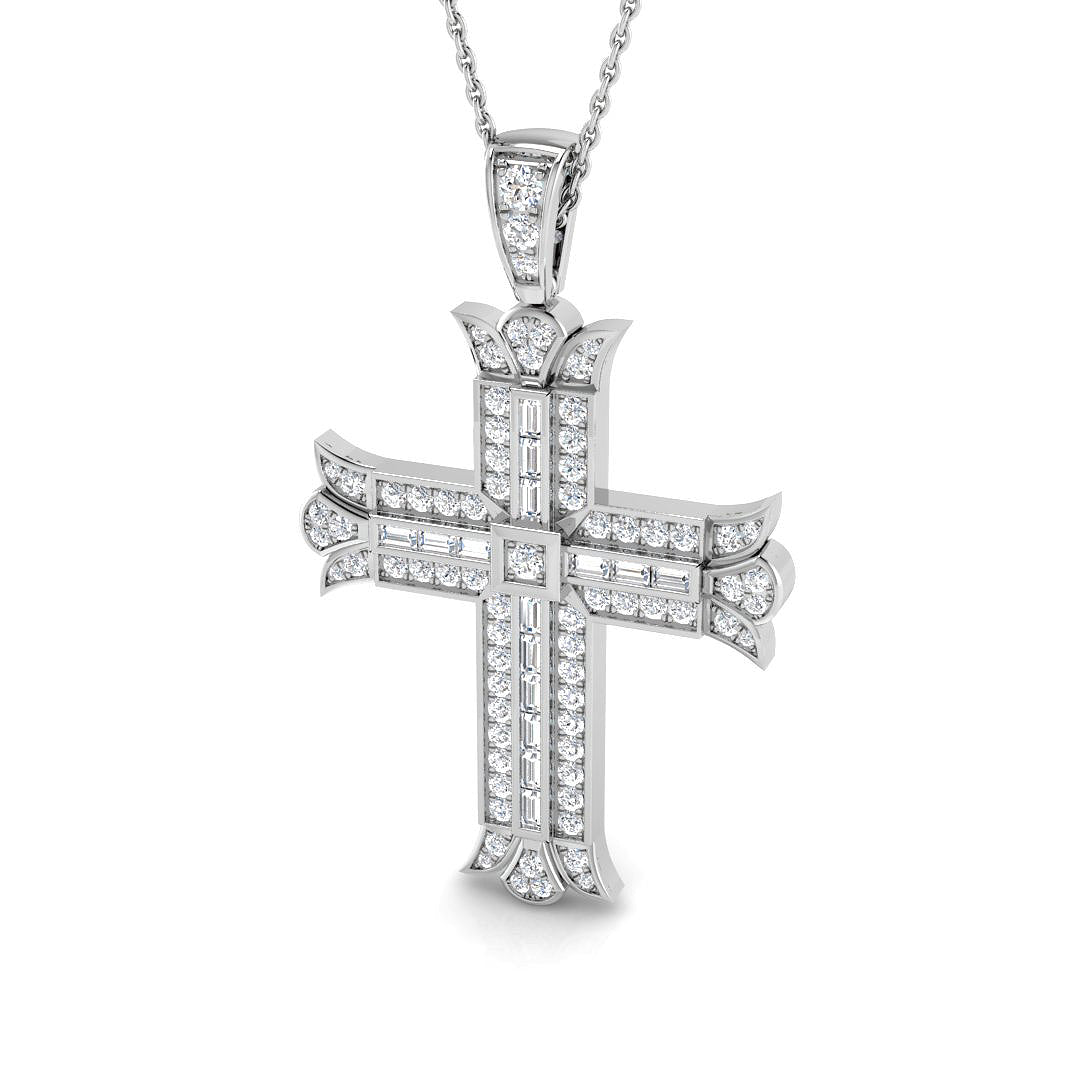 9ct White Gold 0.85ct G SI2 Diamond Pendant