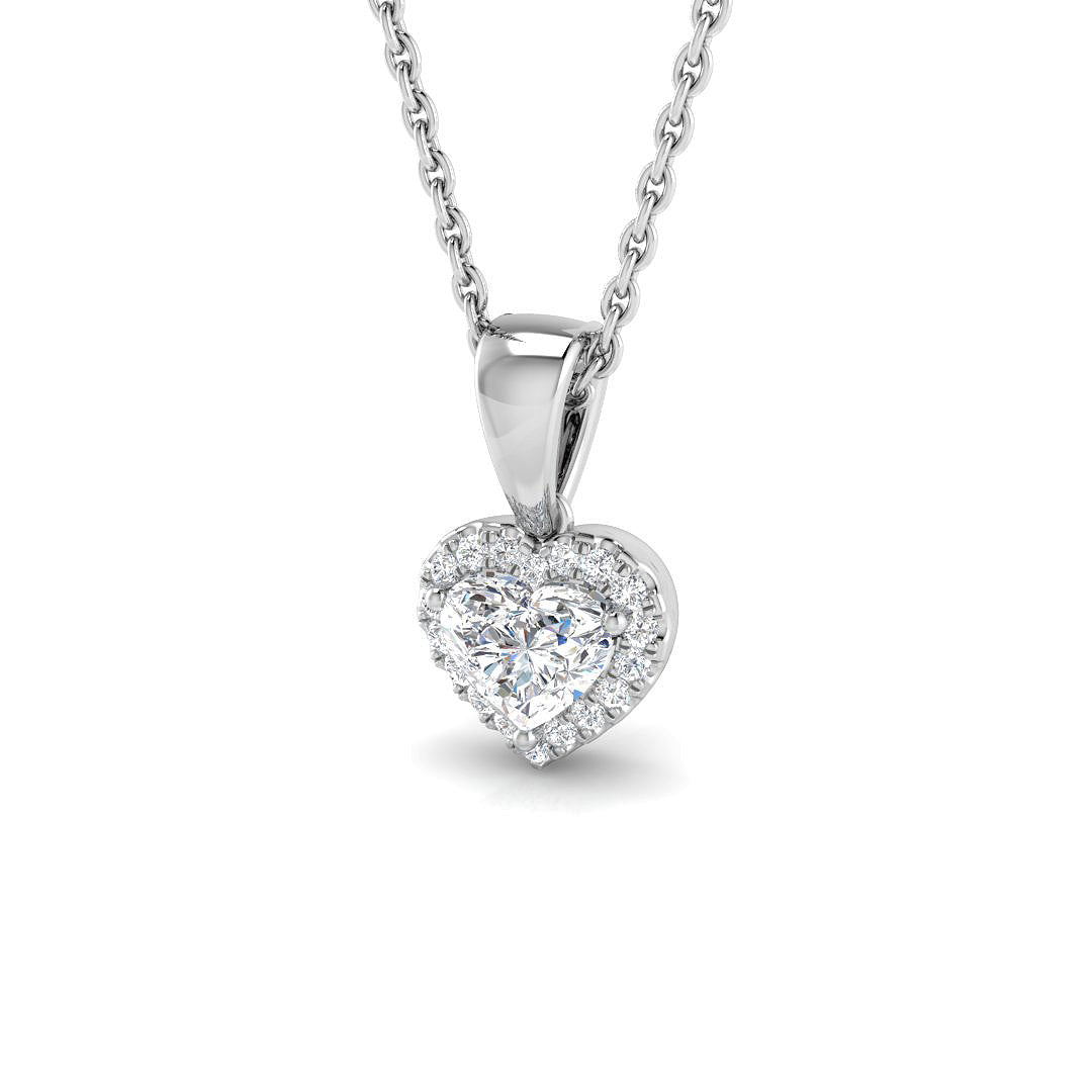 18ct White Gold 0.35ct G SI2 Diamond Pendant