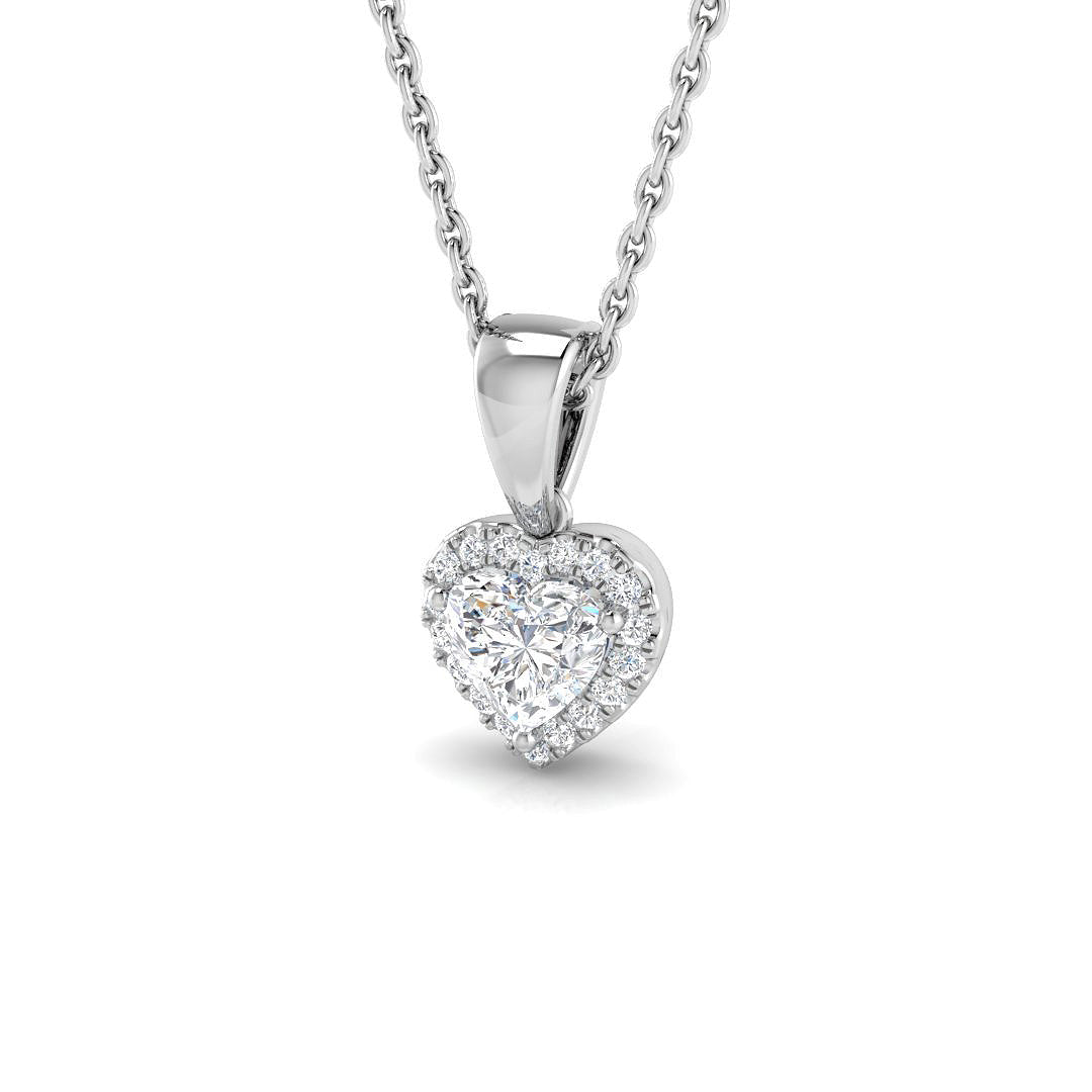 18ct White Gold 0.37ct G SI2 Diamond Pendant