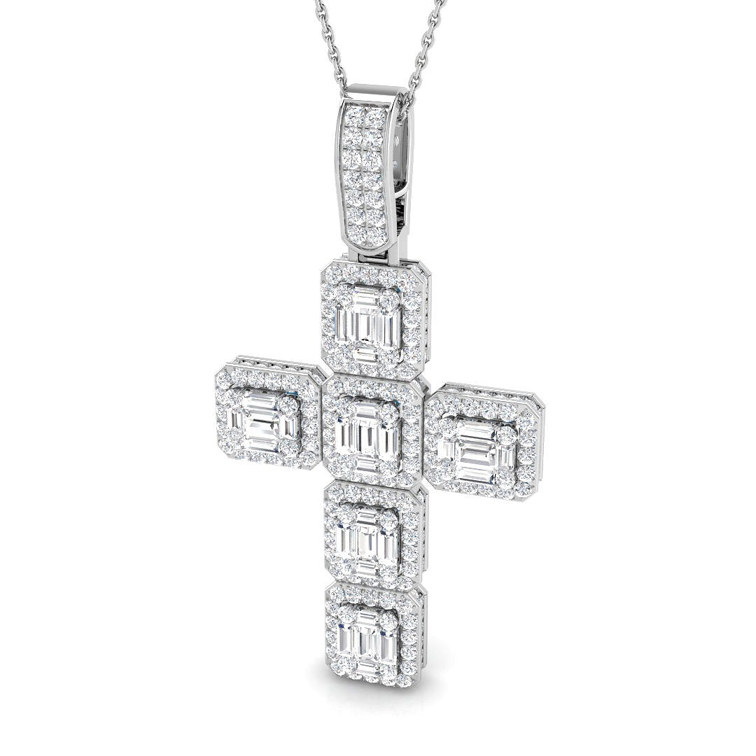 9ct White Gold 2.85ct G SI2 Diamond Pendant