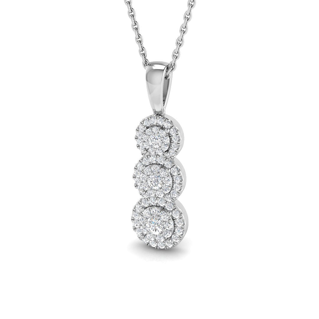 18ct White Gold 0.33ct G SI2 Diamond Pendant