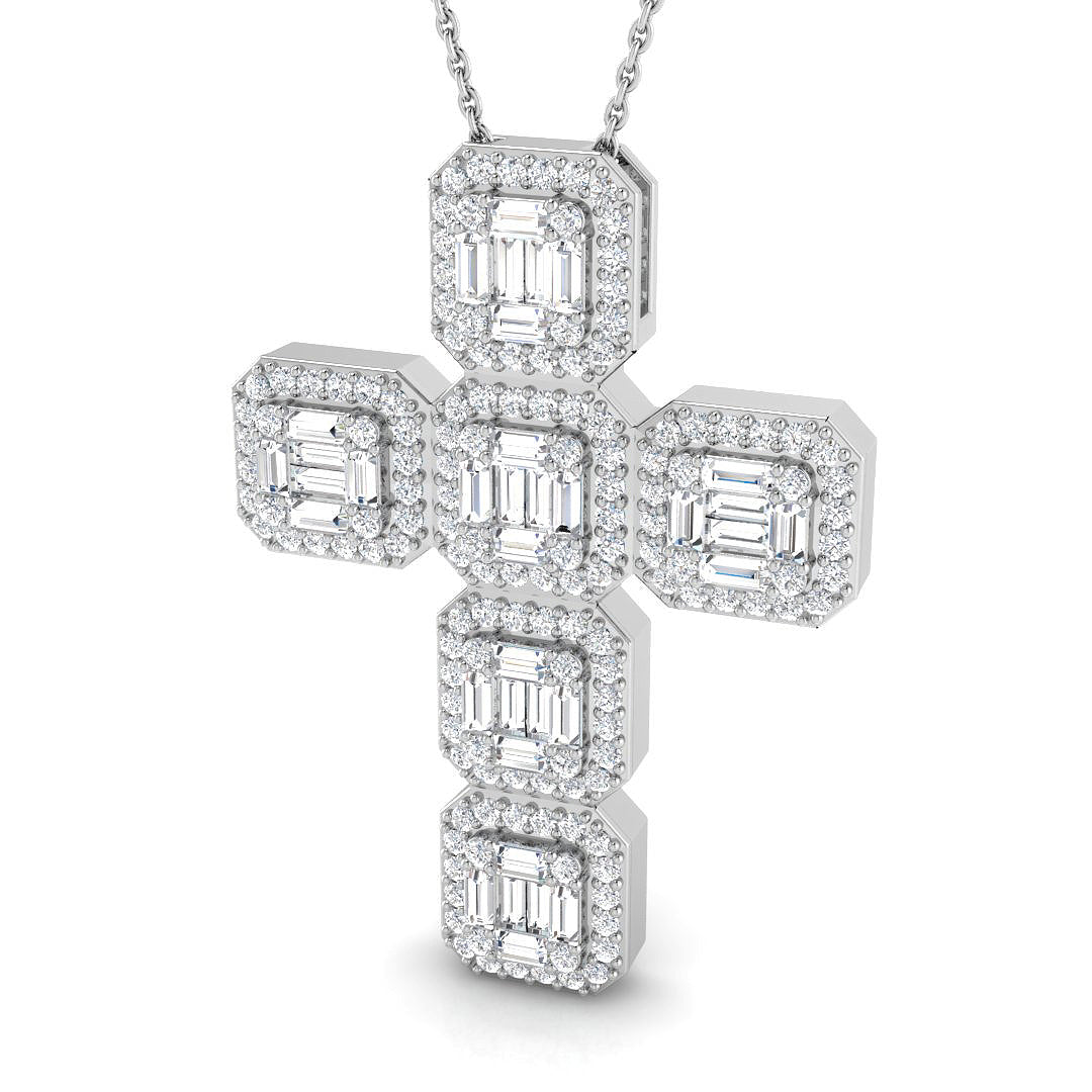 9ct White Gold 1.81ct G SI2 Diamond Pendant