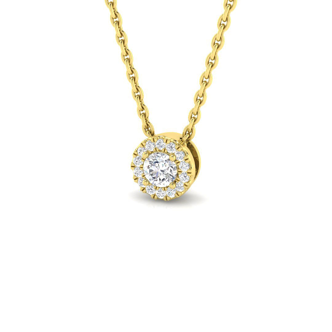 18ct Yellow Gold 0.11ct G SI2 Diamond Pendant