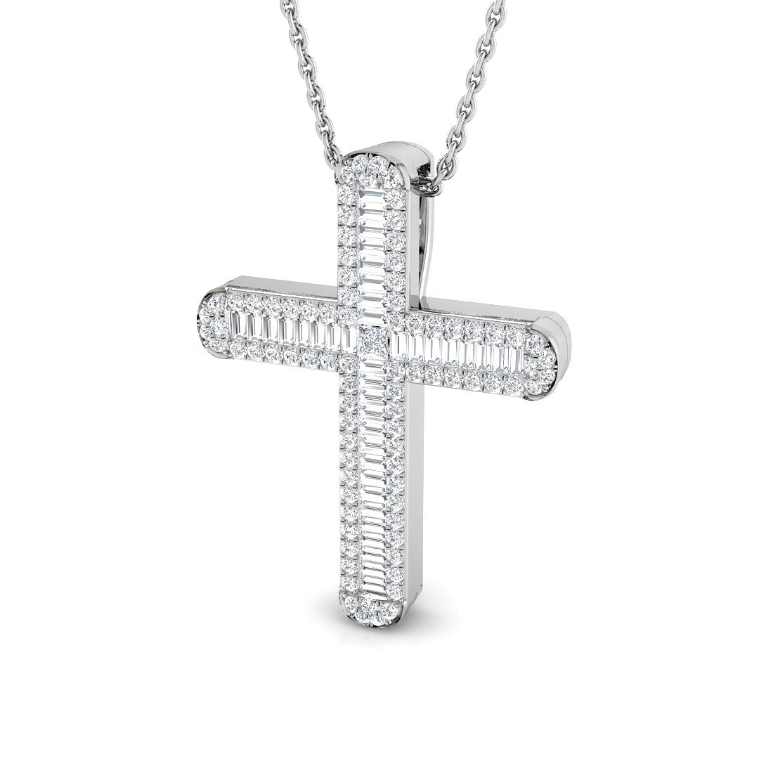 9ct White Gold 0.57ct G SI2 Diamond Pendant