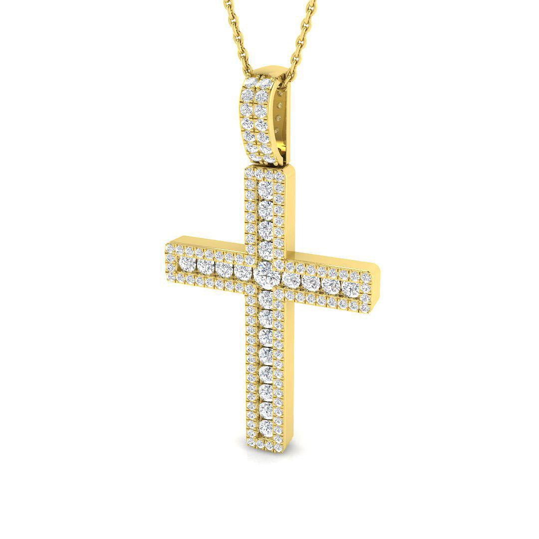 9ct Yellow Gold 0.87ct G I1 Diamond Pendant
