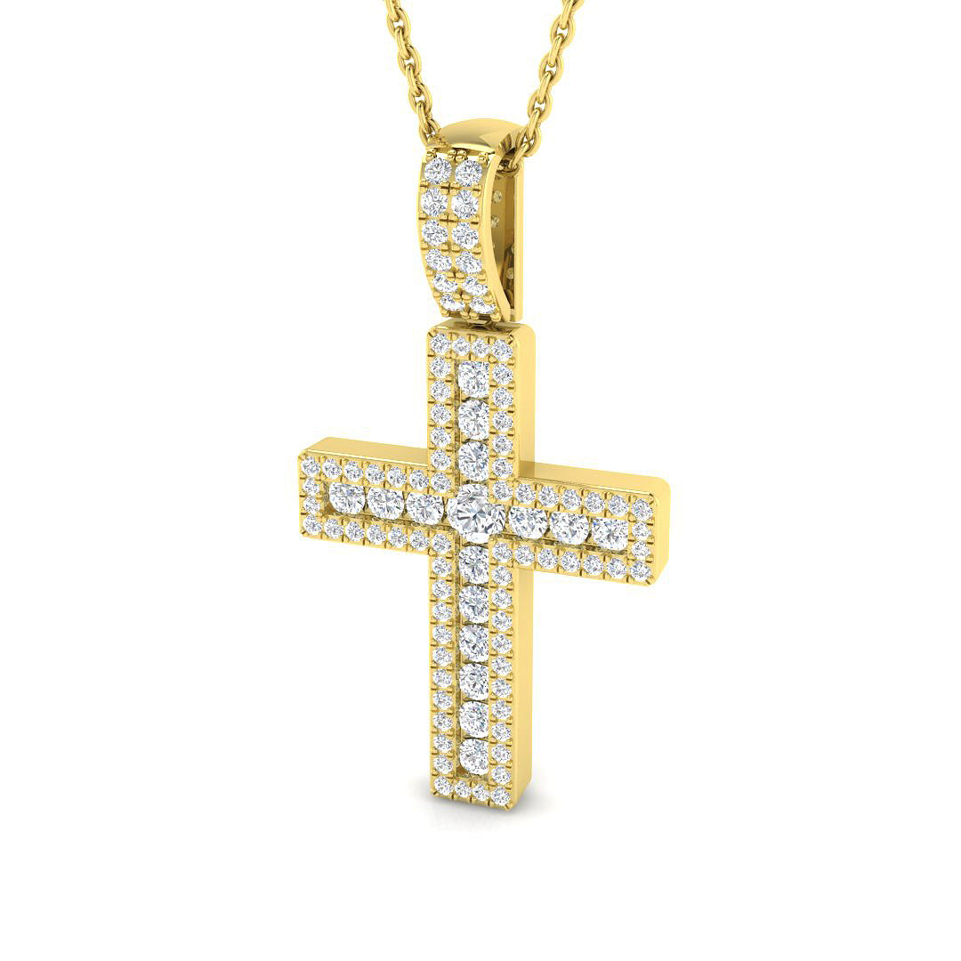 9ct Yellow Gold 0.58ct G I1 Diamond Pendant