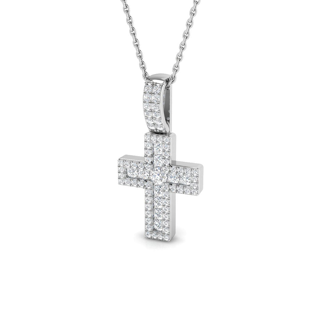 9ct White Gold 0.44ct G I1 Diamond Pendant