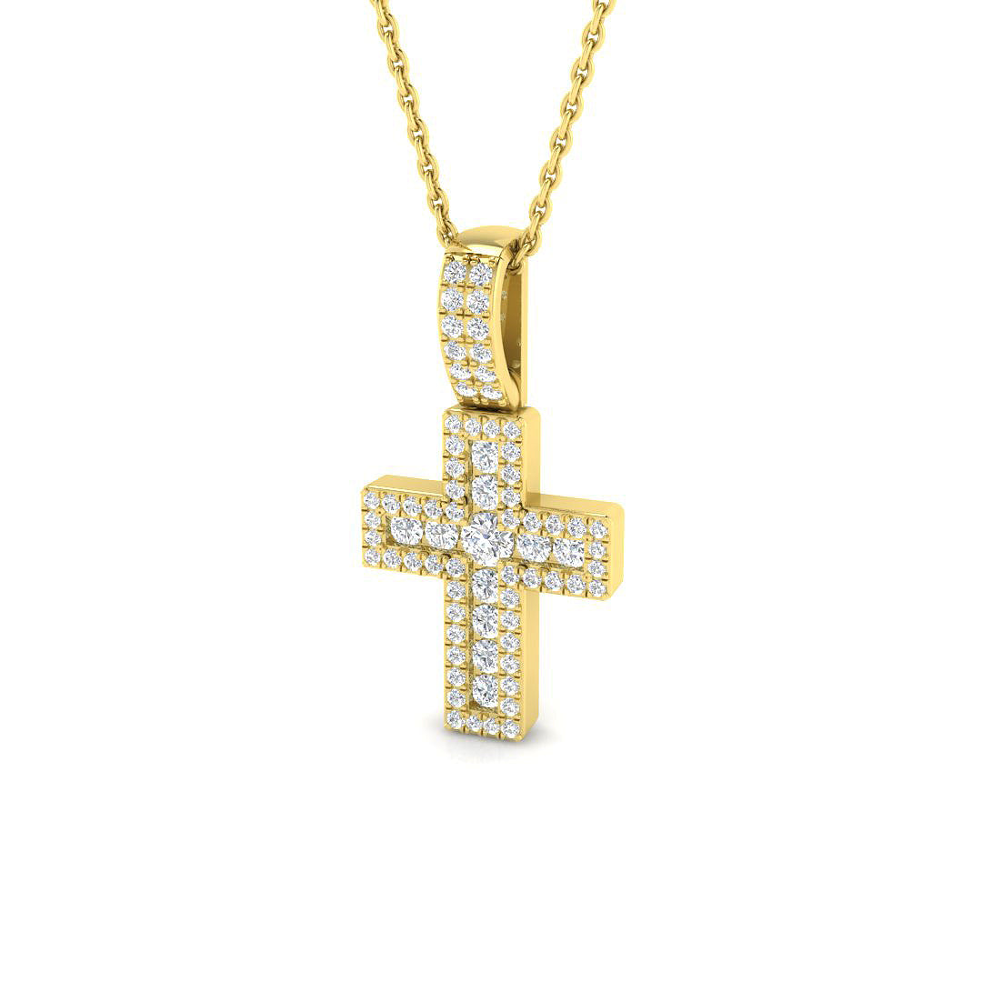9ct Yellow Gold 0.44ct G I1 Diamond Pendant
