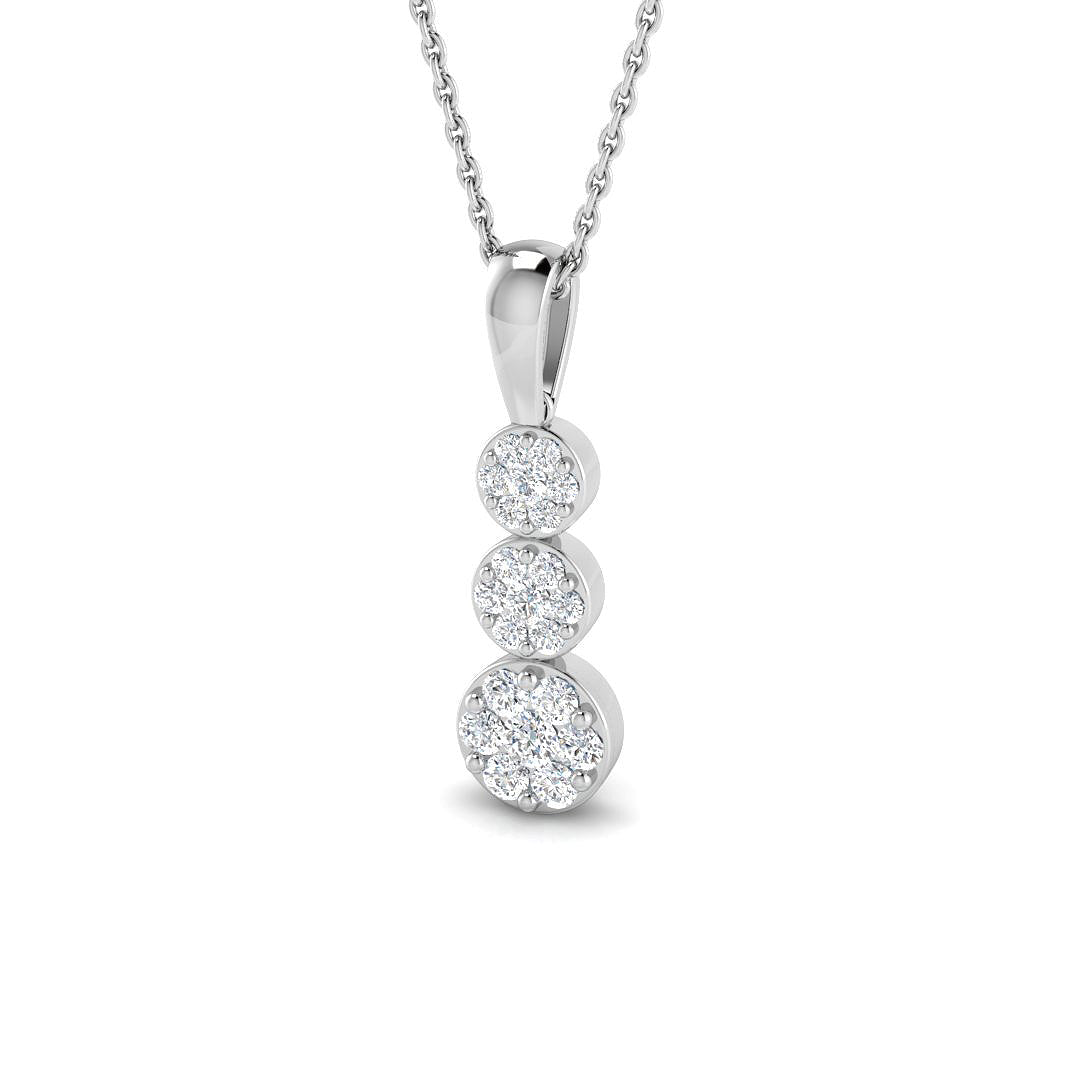 9ct White Gold 0.37ct G I1 Diamond Pendant