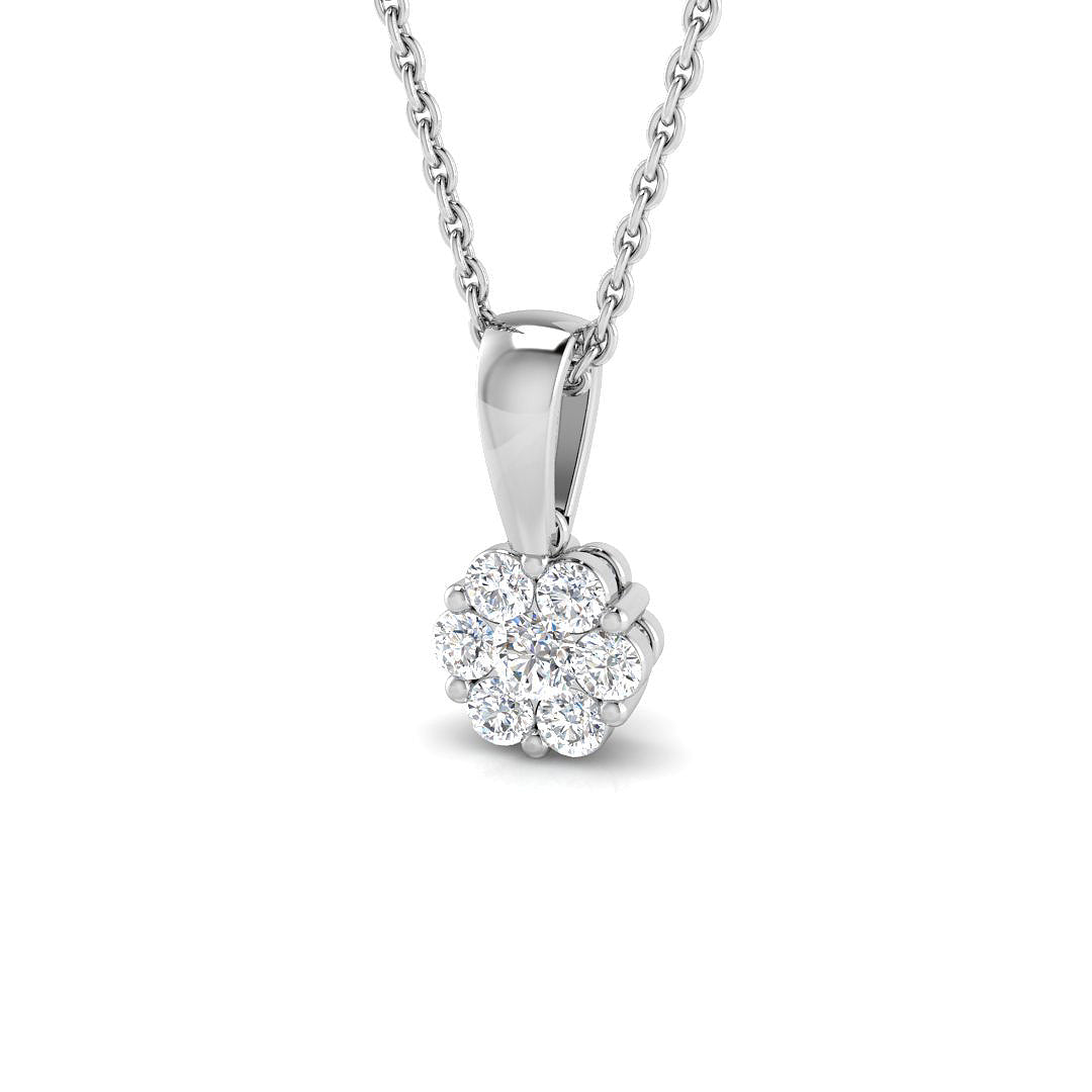 9ct White Gold 0.26ct G I1 Diamond Pendant