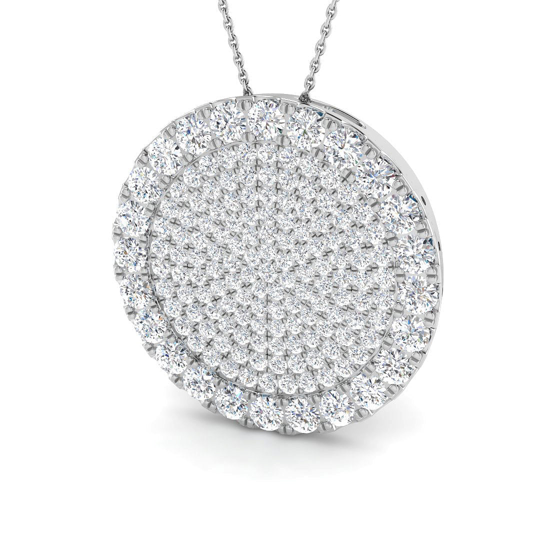 9ct White Gold 5.41ct Laboratory Grown CVD Pendant