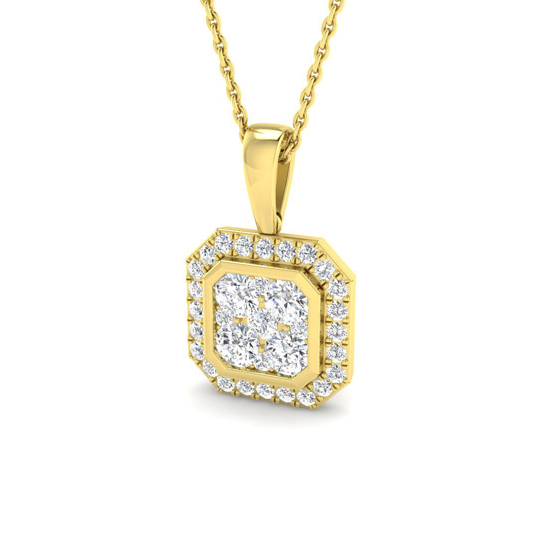 9ct Yellow Gold 0.79ct Laboratory Grown CVD Pendant