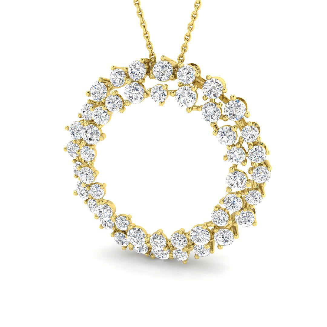 9ct Yellow Gold 3.06ct Laboratory Grown CVD Pendant
