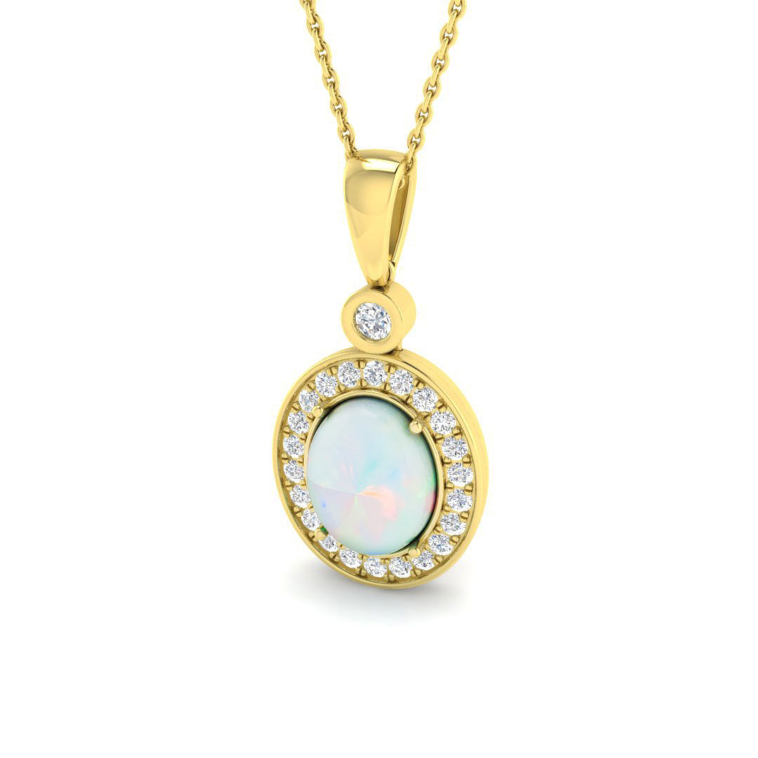 9ct Yellow Gold 2.12ct Opal Pendant