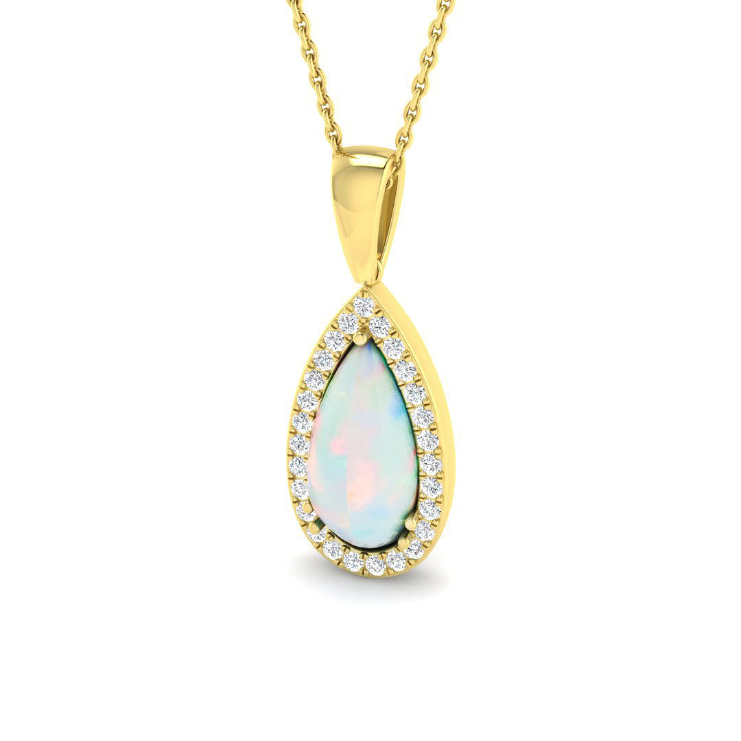 9ct Yellow Gold 1.53ct Opal Pendant