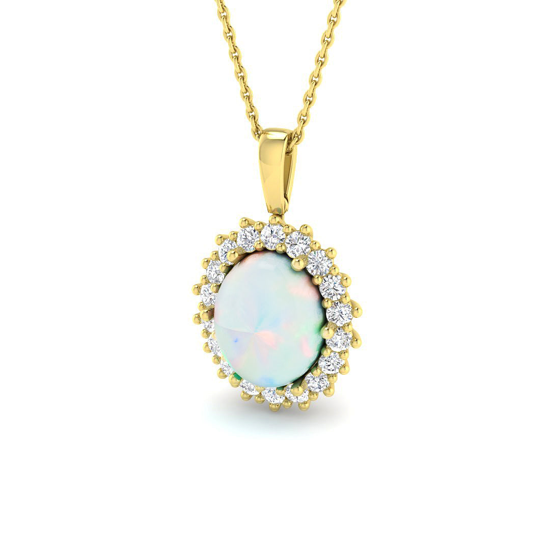 9ct Yellow Gold 2.47ct Opal Pendant