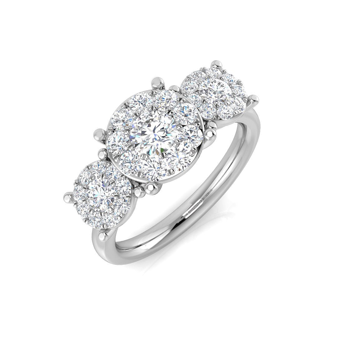 9ct White Gold 0.97ct G I1 Diamond Ring