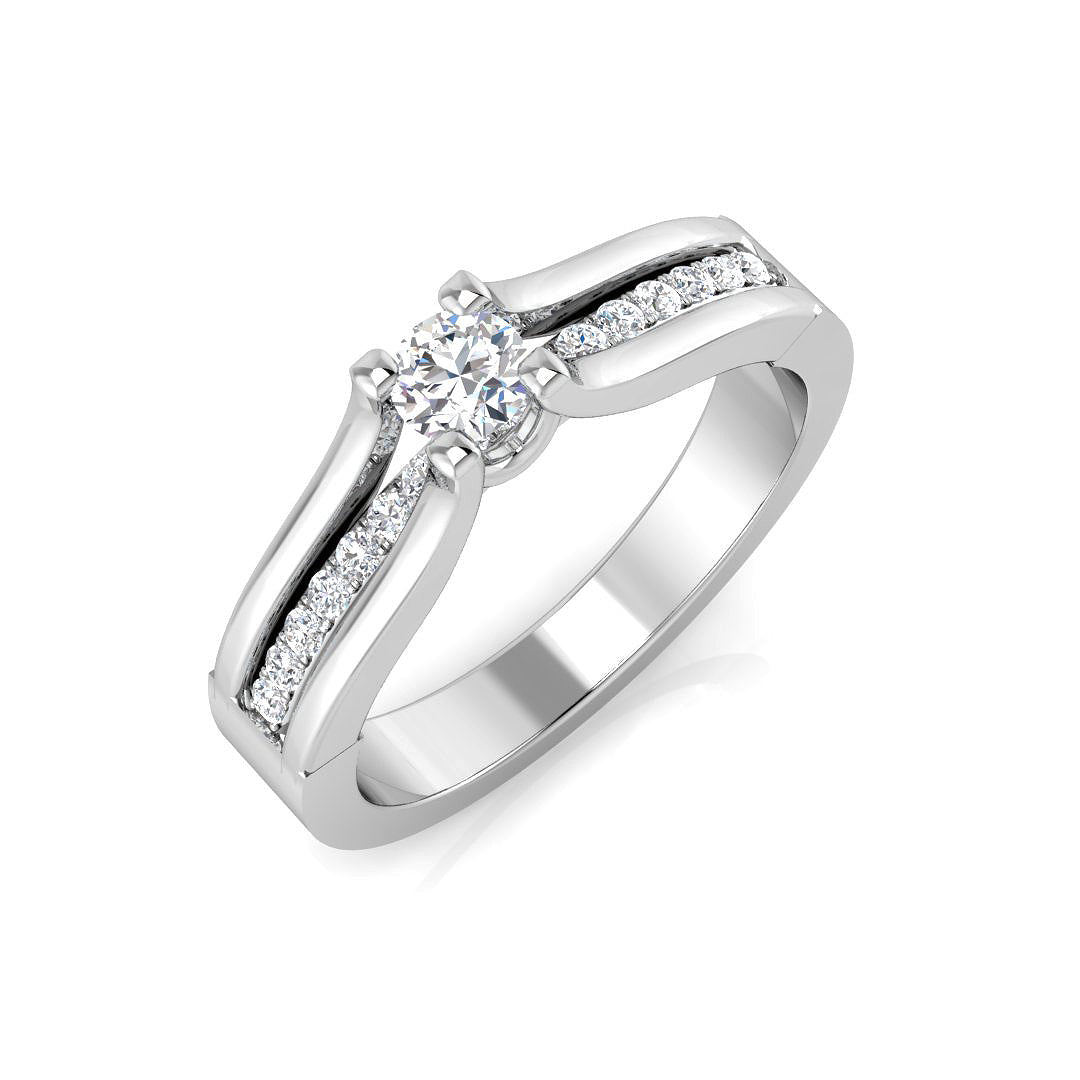 14ct White Gold 0.24ct G SI2 Diamond Ring