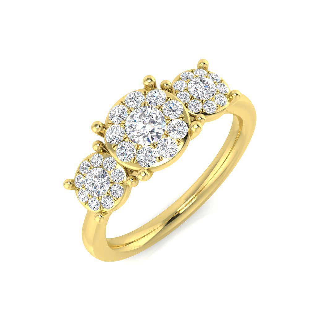 9ct Two-Tone Gold 0.50ct G I1 Diamond Ring