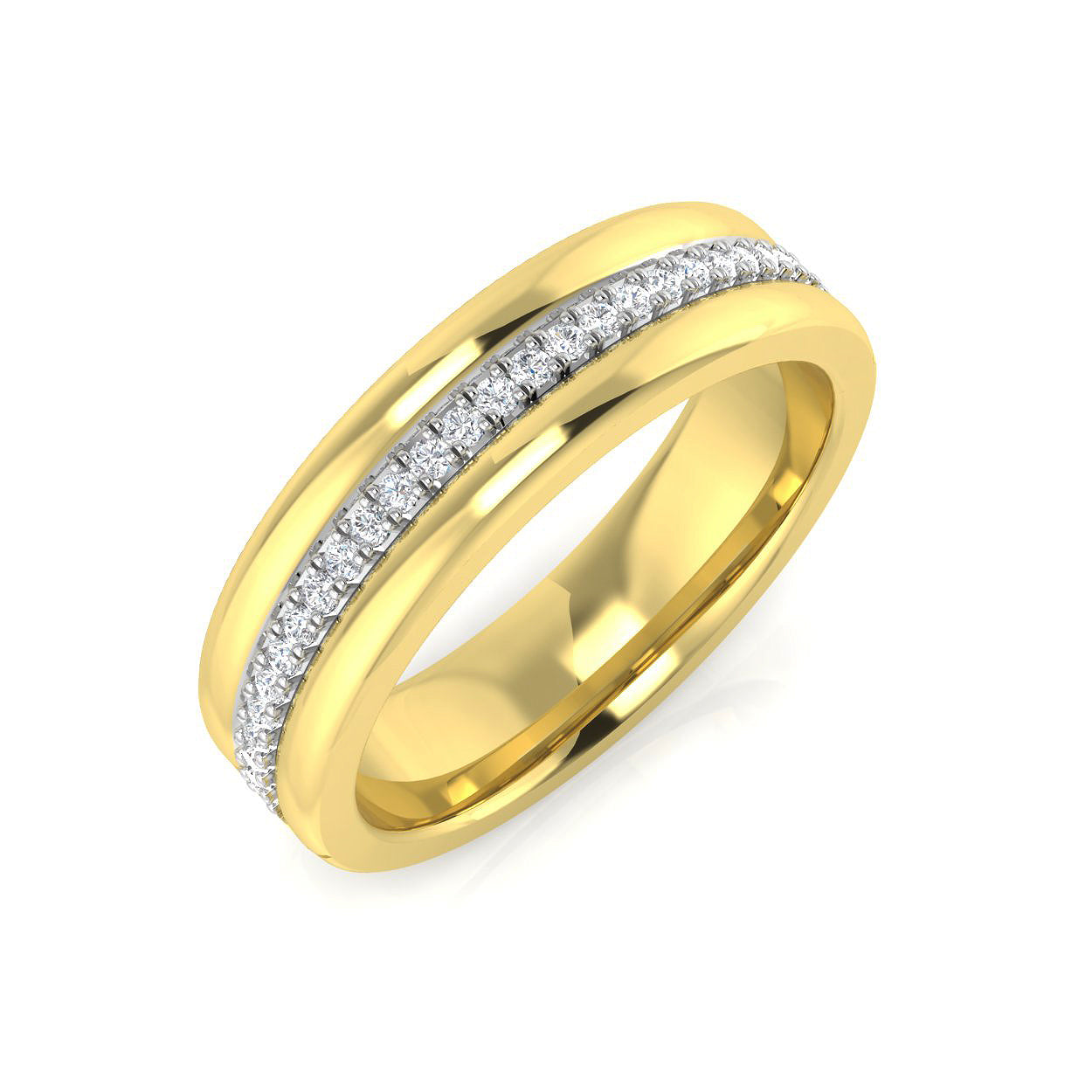 18ct Two-Tone Gold 0.12ct G SI1 Diamond Ring