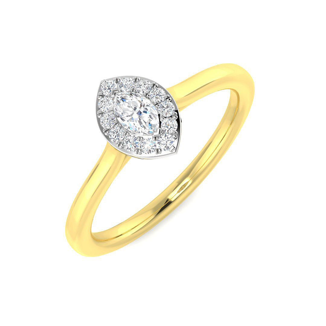 18ct Yellow Gold 0.19ct G SI2 Diamond Ring